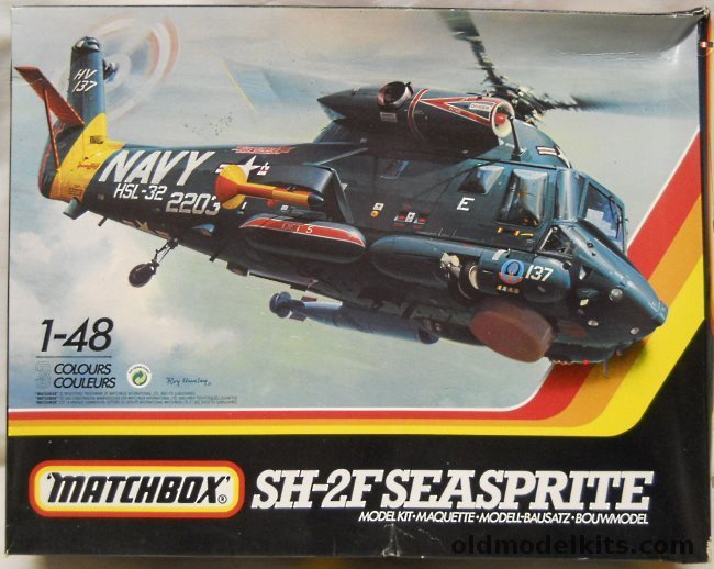 Matchbox 1/48 SH-2F Seasprite - HSL-37 USS Rathburne Pacific Fleet 1979 or HSL-32 Detachment 5 Assigned to USS Valdez Atlantic Fleet December 1980, 40653 plastic model kit